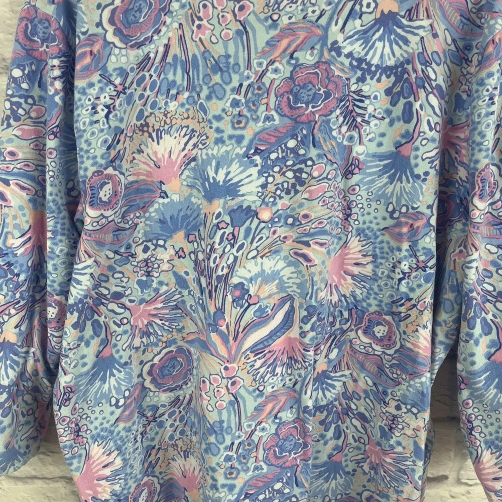 Talbots Resort Wear Boho  Embellished Crochet Neck Colorful Tunic Size 2X - Picture 8 of 9